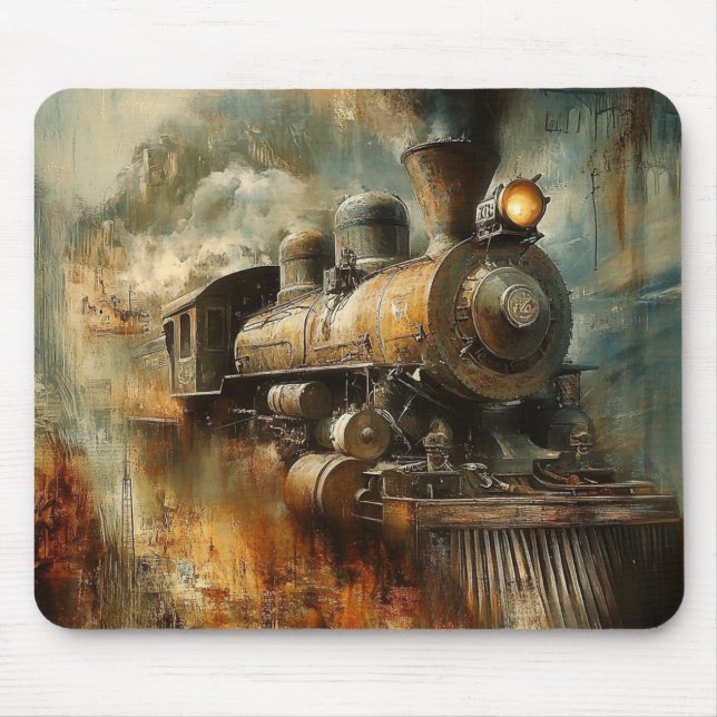 Abstrakte, Vintage Zugmousepad Mousepad (Vorne)