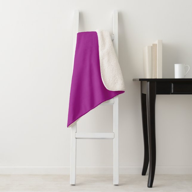 Abstrakte violette einfache Farbe Sherpadecke (Beispiel)