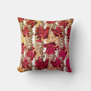 Abstrakte violette Rosen Blumen floral Spitze vint Kissen