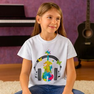Abstrakte Violinmusik T-Shirt