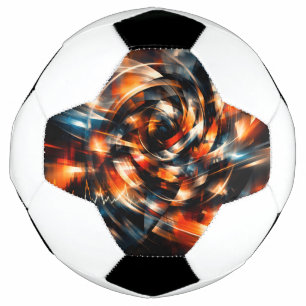 Abstrakte Vision von Bewegung und Geist Fußball