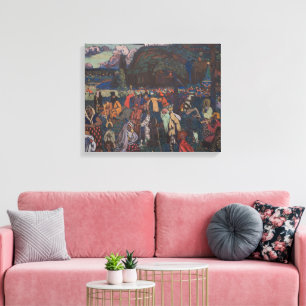 Abstrakte Vitalität, Wassily Kandinsky Farbige Leb Leinwanddruck