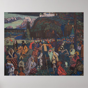 Abstrakte Vitalität, Wassily Kandinsky Farbvolles Poster