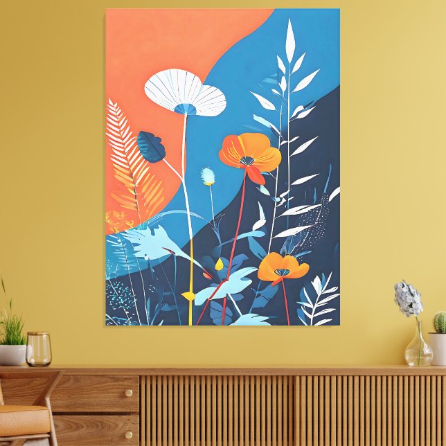 Abstrakte Vivid Blooms Leinwanddruck (Insitu (Wohnzimmer))