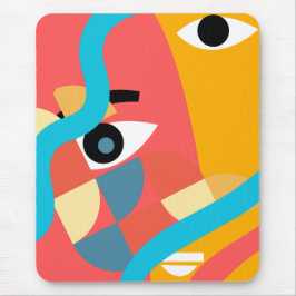 Abstrakte Vivid Face Art Mousepad