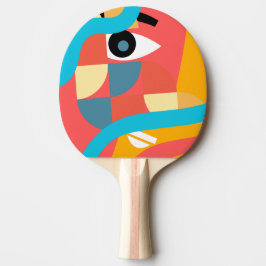 Abstrakte Vivid Face Art Tischtennis Schläger