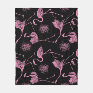 Abstrakte Vögel: einfarbiges Modemuster Fleecedecke