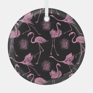 Abstrakte Vögel: einfarbiges Modemuster Ornament Aus Glas