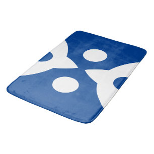 Abstrakte Vögel fett einfaches Design Deep Blue Badematte