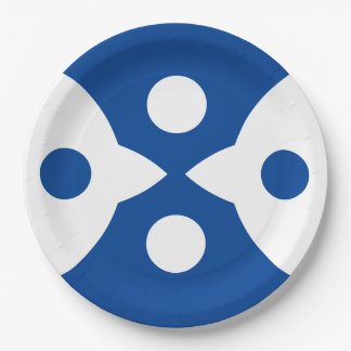 Abstrakte Vögel fett einfaches Design Deep Blue Pappteller
