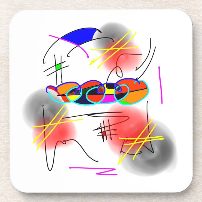 Abstrakte Vogel-Untersetzer Untersetzer (Vorderseite)