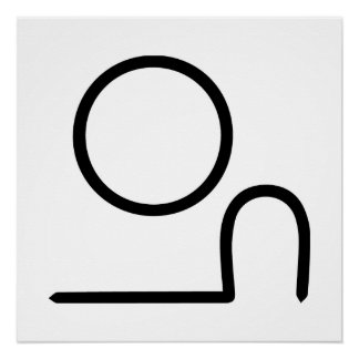 Abstrakte Wabi Sabi Moderne Kunst in Schwarzweiß Poster