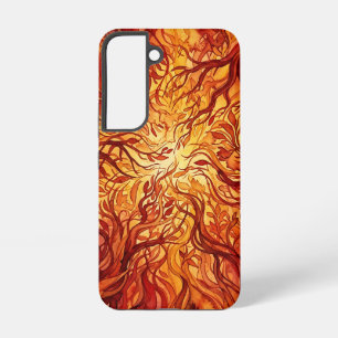Abstrakte Waldbrand-Rot-Wasserfarbe Samsung-Hüllen Samsung Galaxy Hülle