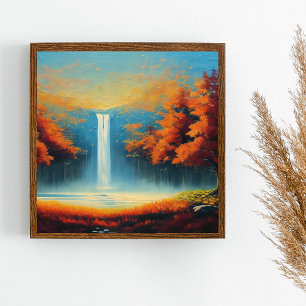 Abstrakte Waldlandschaft Kunst, Dichtung und Musik Poster