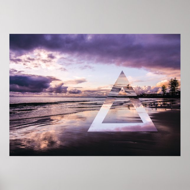 Abstrakte Wall Art - Moody Lila Sands Poster (Vorne)