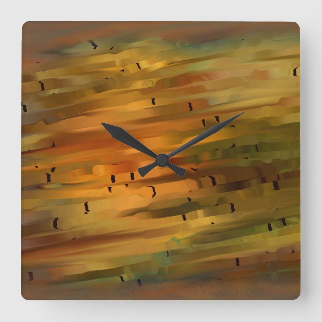 Abstrakte Wall-Uhr Quadratische Wanduhr (Vorderseite)