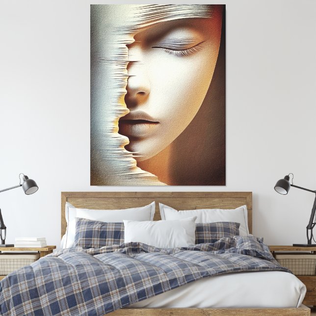 Abstrakte Wand an Wand Kunst - Moderne Textur (Insitu (Schlafzimmer))