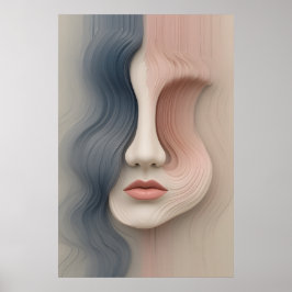 Abstrakte Wand-Kunst für flüssige Identitätskarte Poster