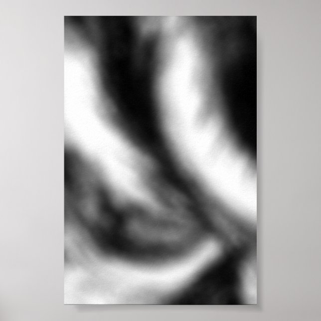 Abstrakte Wand Schwarz/Weiß Poster (Vorne)