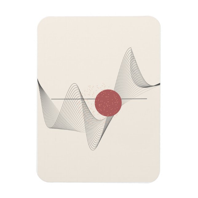 Abstrakte Wandkunst Magnet (Vertikal)