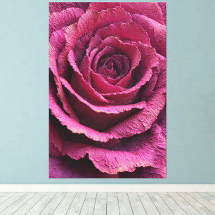 Abstrakte Wandkunst mit Nahaufnahme einer rosa Ros Leinwanddruck