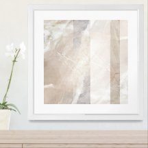 Abstrakte Wandkunst mit weichem, neutralem Geometr