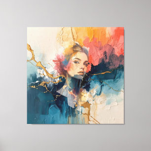 abstrakte Wandkunst, moderne Kunstdrucke, weiblich Leinwanddruck