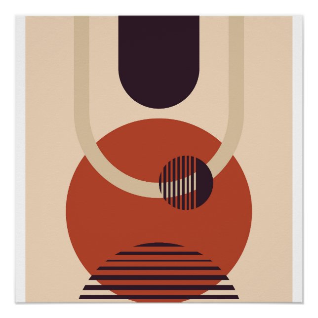 Abstrakte Wandkunstformen   Poster (Vorderseite)