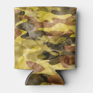 Abstrakte Wasserfarbe: Camouflage-Gefärbte Krawatt Dosenkühler