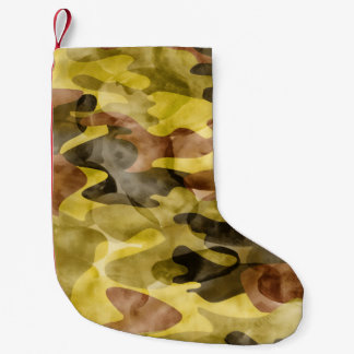 Abstrakte Wasserfarbe: Camouflage-Gefärbte Krawatt Kleiner Weihnachtsstrumpf