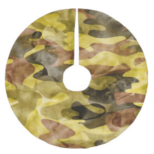 Abstrakte Wasserfarbe: Camouflage-Gefärbte Krawatt Polyester Weihnachtsbaumdecke