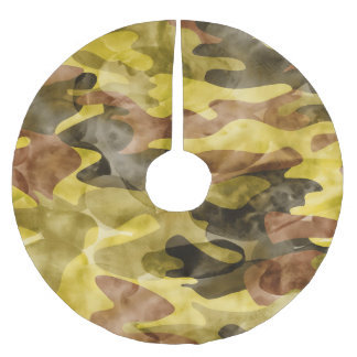 Abstrakte Wasserfarbe: Camouflage-Gefärbte Krawatt Polyester Weihnachtsbaumdecke
