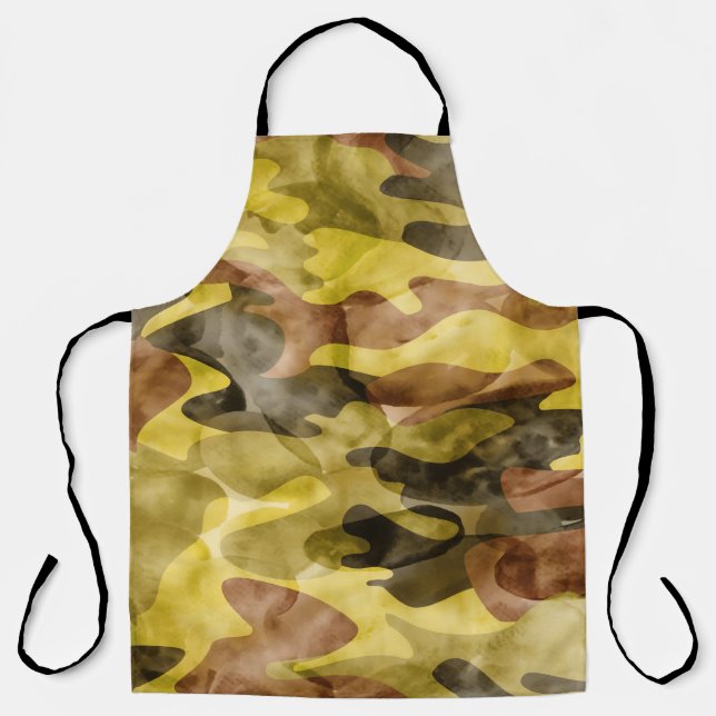 Abstrakte Wasserfarbe: Camouflage-Gefärbte Krawatt Schürze (Vorderseite)