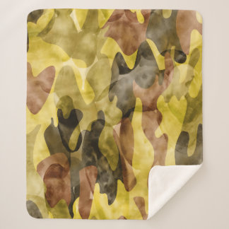 Abstrakte Wasserfarbe: Camouflage-Gefärbte Krawatt Sherpadecke