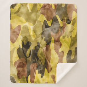 Abstrakte Wasserfarbe: Camouflage-Gefärbte Krawatt Sherpadecke