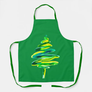 Abstrakte Wasserfarbe des Weihnachtsbaumes Schürze