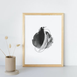 Abstrakte Wasserfarbe geometrisch, Abstrakt, minim Poster