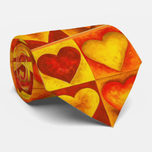 Abstrakte Wasserfarbe Herz Rotes Herz Liebe Krawat Krawatte
