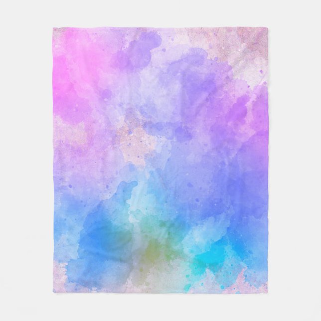 Abstrakte Wasserfarbe Hintergrundkunst Fleecedecke (Vorderseite)