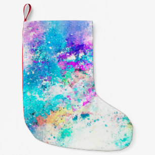 Abstrakte Wasserfarbe Hintergrundkunst Kleiner Weihnachtsstrumpf