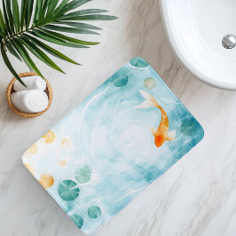 Abstrakte Wasserfarbe Koi Fisch Serenity Badematte