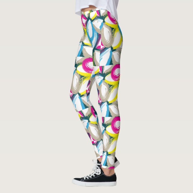 Abstrakte Wasserfarbe Leggings (Links)