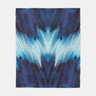 Abstrakte Wasserfarbe mit blauem Hub, Farbe mit ho Fleecedecke