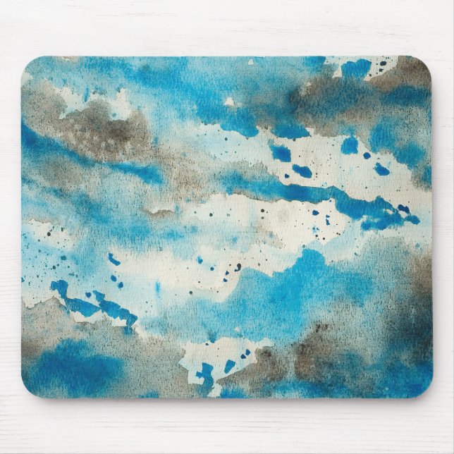 Abstrakte Wasserfarbe Mousepad (Vorne)