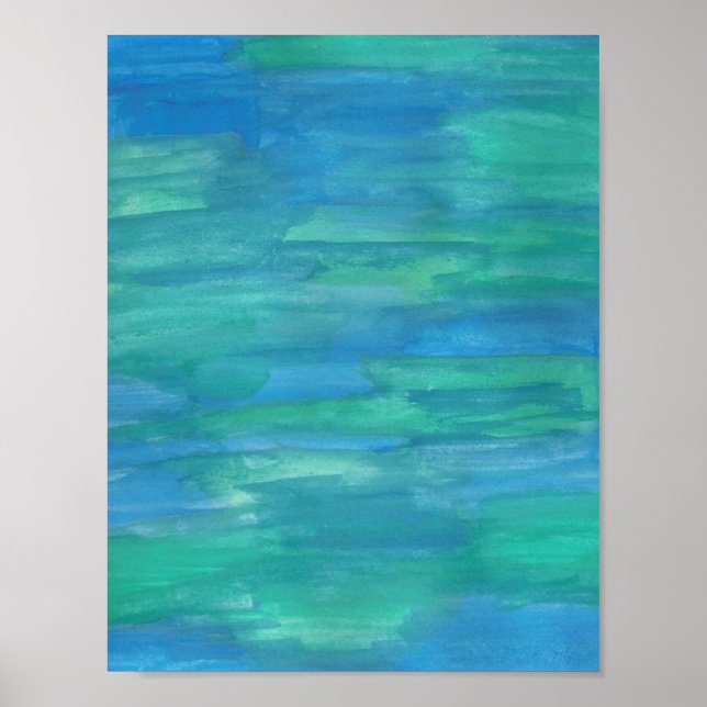 Abstrakte Wasserfarbe Mutter Erde Poster (Vorne)