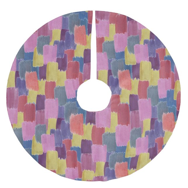 Abstrakte Wasserfarbe: nahtloser Splash-Hintergrun Polyester Weihnachtsbaumdecke (Vorderseite)
