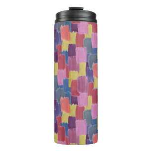 Abstrakte Wasserfarbe: nahtloser Splash-Hintergrun Thermosbecher