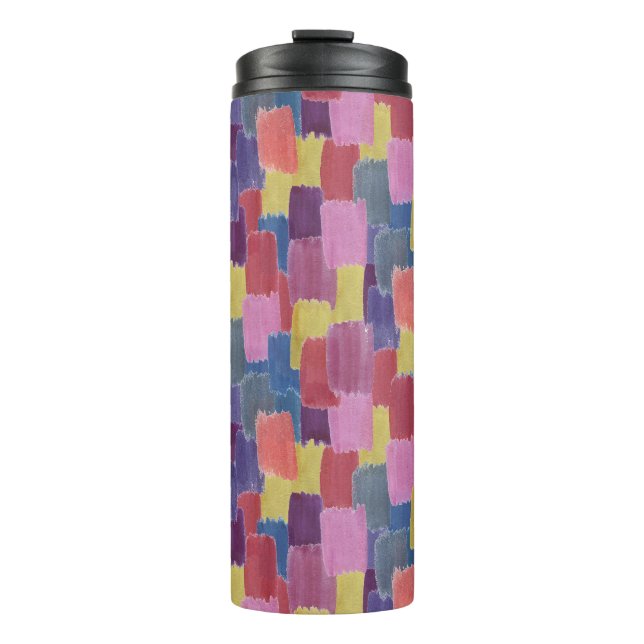Abstrakte Wasserfarbe: nahtloser Splash-Hintergrun Thermosbecher (Vorderseite)