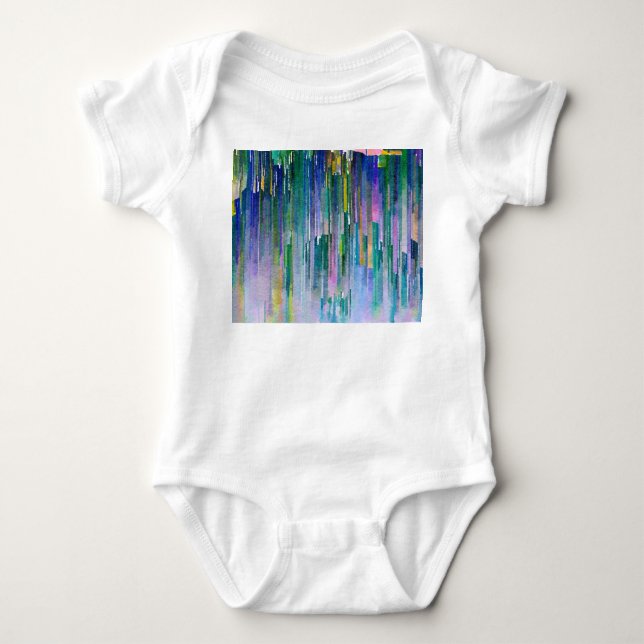 Abstrakte Wasserfarbe, Ölfarbe Hintergrund. Baby Strampler (Vorderseite)
