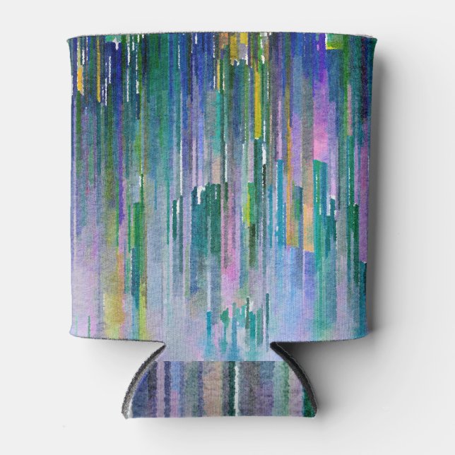 Abstrakte Wasserfarbe, Ölfarbe Hintergrund. Dosenkühler (Vorderseite)